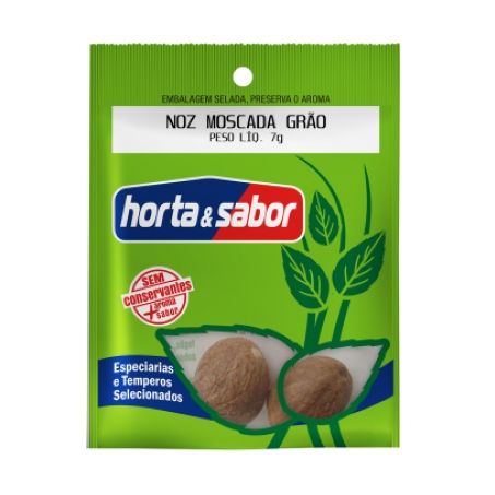 Noz moscada grão horta e sabor 7g