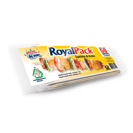 Espetinho Royalpack 25cm C/50 Bambu