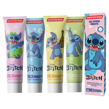 Gel Dental Dentalclean 50g - Morango - Stitch