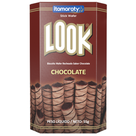 WAFER TUBO LOOK ITAMARATY CHOCOLATE 55G