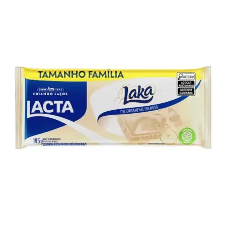 Chocolate em barra lacta laka 145g