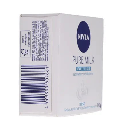 Sabonete nivea hidratante pure milk fresh caixa 90g 360-12