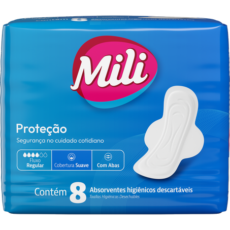 Abs mili protecao c/a suave c/8un