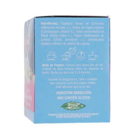 Chá Misto Chileno Camomila, Capim-Cidreira, Maçã e Laranja Sachê 1.2gr - Caixa com 10un - 12gr 360-26