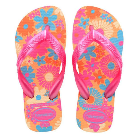 Sandália Havaianas Kids Flores Pêssego 29/30
