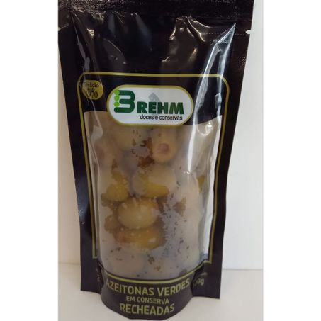 Azeitona conserva brehm recheada sache 100g
