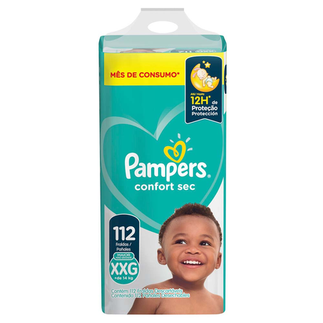 FRALDA PAMPERS CONFORT SEC XXG C/112