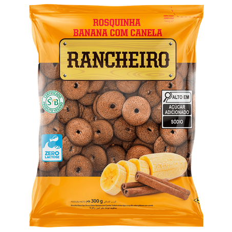 Bisc rancheiro 300g rosq banana c/ canel
