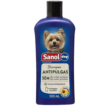 SANOL SHAMPOO DOG ANTIPULGAS 500ML