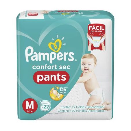 Fralda Desc.Pampers Pants M 22