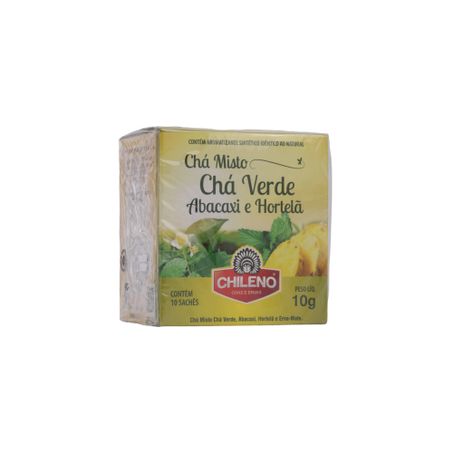 Chá Misto Chileno Chá Verde, Abacaxi, Hortelã e Erva-Mate Caixa com 10un - 10gr 360-27