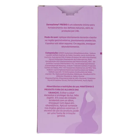 SABONETE ÍNTIMO LÍQUIDO DERMAFEME PREBIO 100ML 360-18