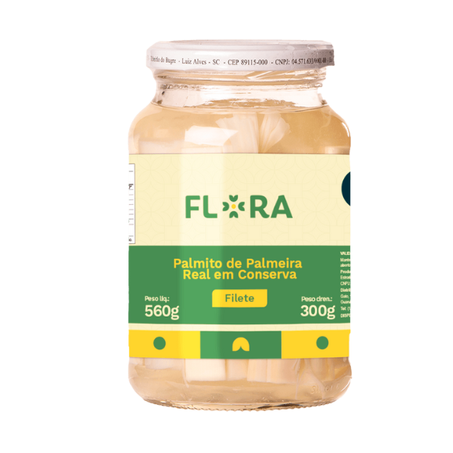 PALMITO PALMEIRA REAL FILETE FLORA 300G