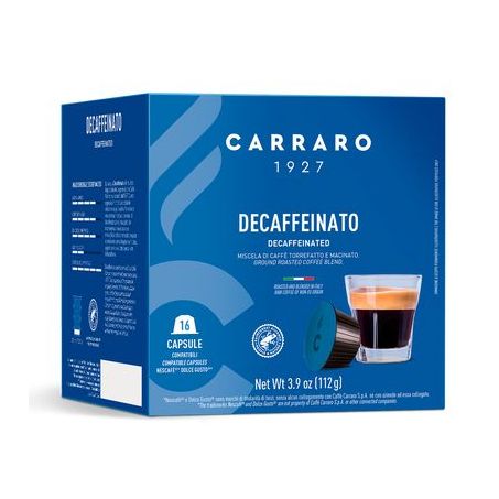 Cafe carraro caps descafeinado 112gr c/16un