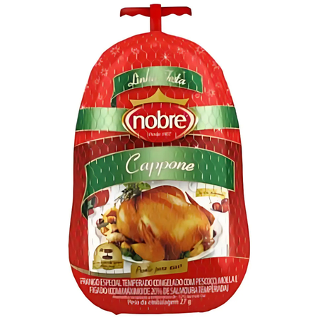 Ave temperada com pescoço moela e figado cappone ao kg -findi