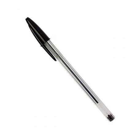 Caneta bic preta cristal