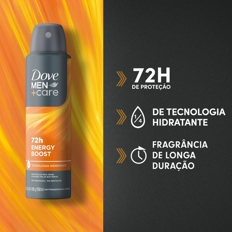 Dove Desodorante MenCare Aerosol Energy Boost 150ml 360-5