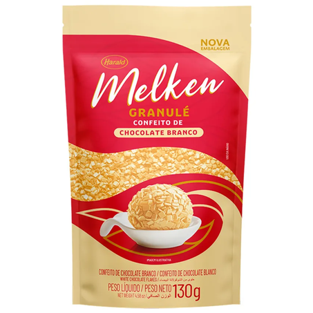 Chocolate granulado harald melken 130g granule branco