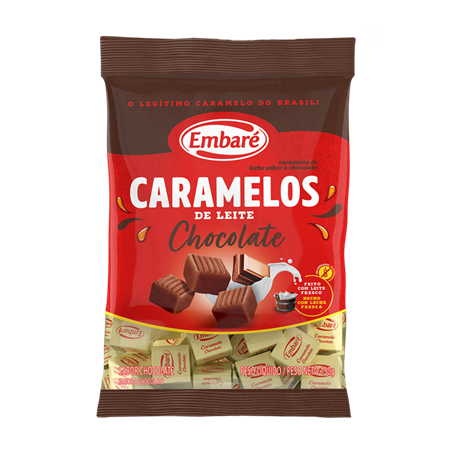 BALA EMBARÉ CARAMELO SABOR CHOCOLATE 150G