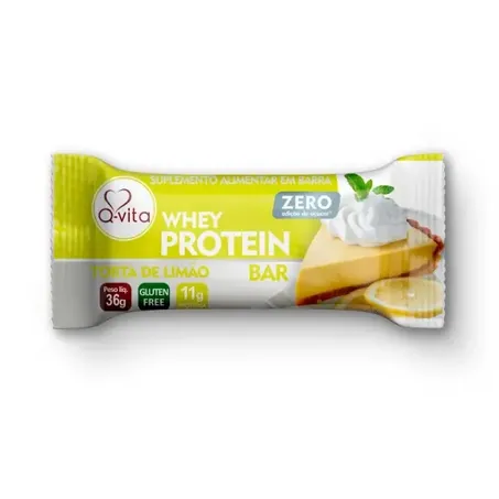 Barra proteica q-vita whey protein zero torta de limão 36g