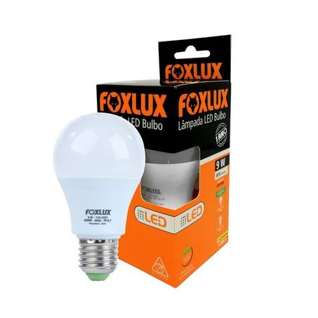Lampada foxlux led bulbo 9w 220v