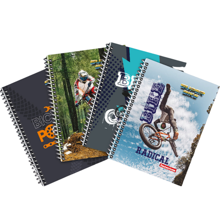 Caderno panamericana super bike capa dura gd 10 materias c/200 folhas