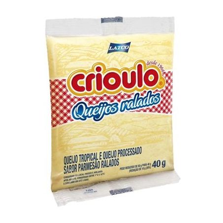 Queijo ralado crioulo sabor parmesão 40g