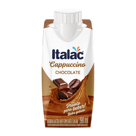 Bebida láctea italac capuccino chocolate 190ml