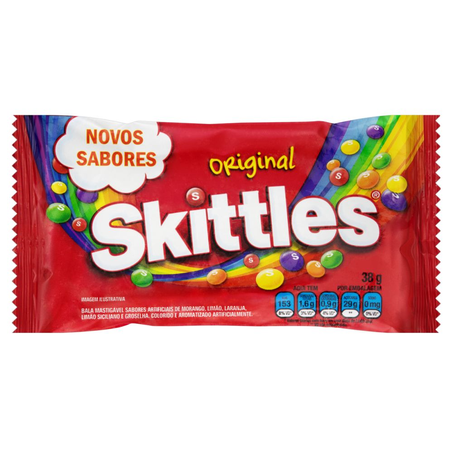 Bala Skittles Original Pacote 38G