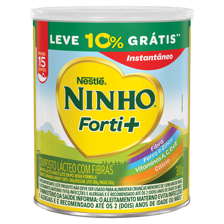 Composta Lácteo Instantâneo Ninho Forti Leve 380G Pague 342G
