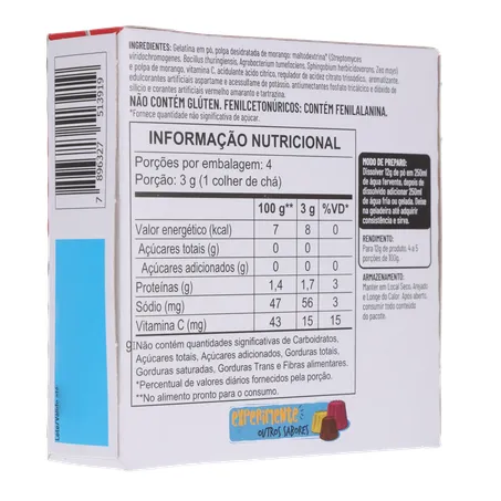 Gelatina Apti Zero Morango Embalagem 12G 360-14