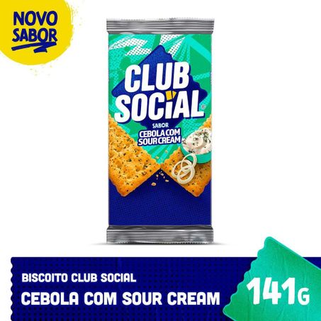 BISCOITO SALGADO CLUB SOCIAL CEBOLA COM SOUR CREAM 141G