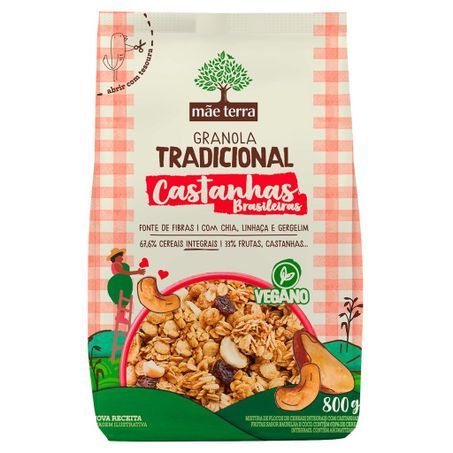 Granola mae terra 800g trad castanha