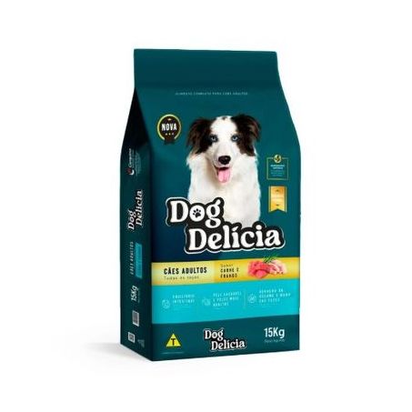 RAÇÃO DOG DELICIA CÃES ADULTOS CARNE E FRANGO LV16 PG 15