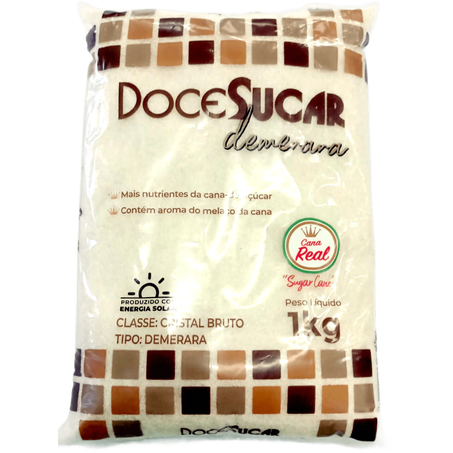 AÇÚCAR DEMERARA  DOCESUCAR PACOTE 1KG