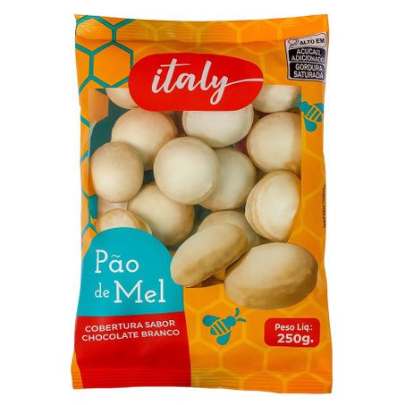 Pão de mel italy com cobertura de chocolate branco 250g