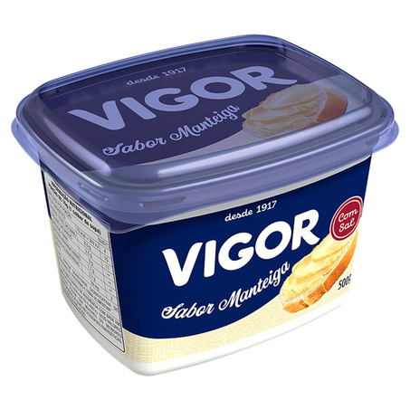 Margarina Vigor 500g - Sabor Manteiga - Com Sal