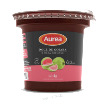 Doce aurea 1.01kg goiaba e maçã cremoso