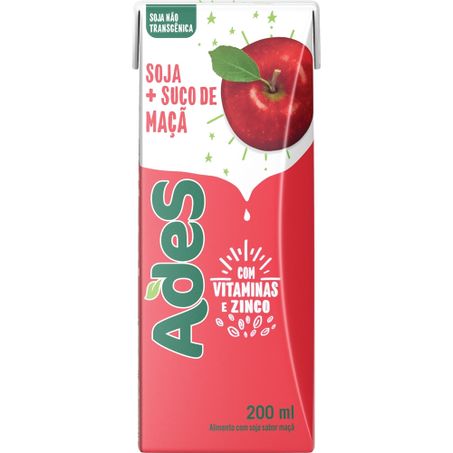 ALIMENTO SOJA ADES MACA ZINCO 200ML