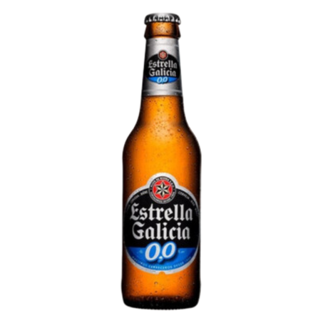 Cerveja estrella galicia 0.0% álcool long neck 330ml