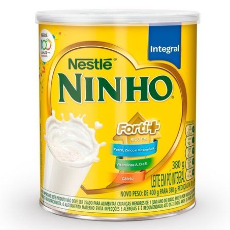 LEITE EM PÓ NINHO INTEGRAL FORTI+ 380G