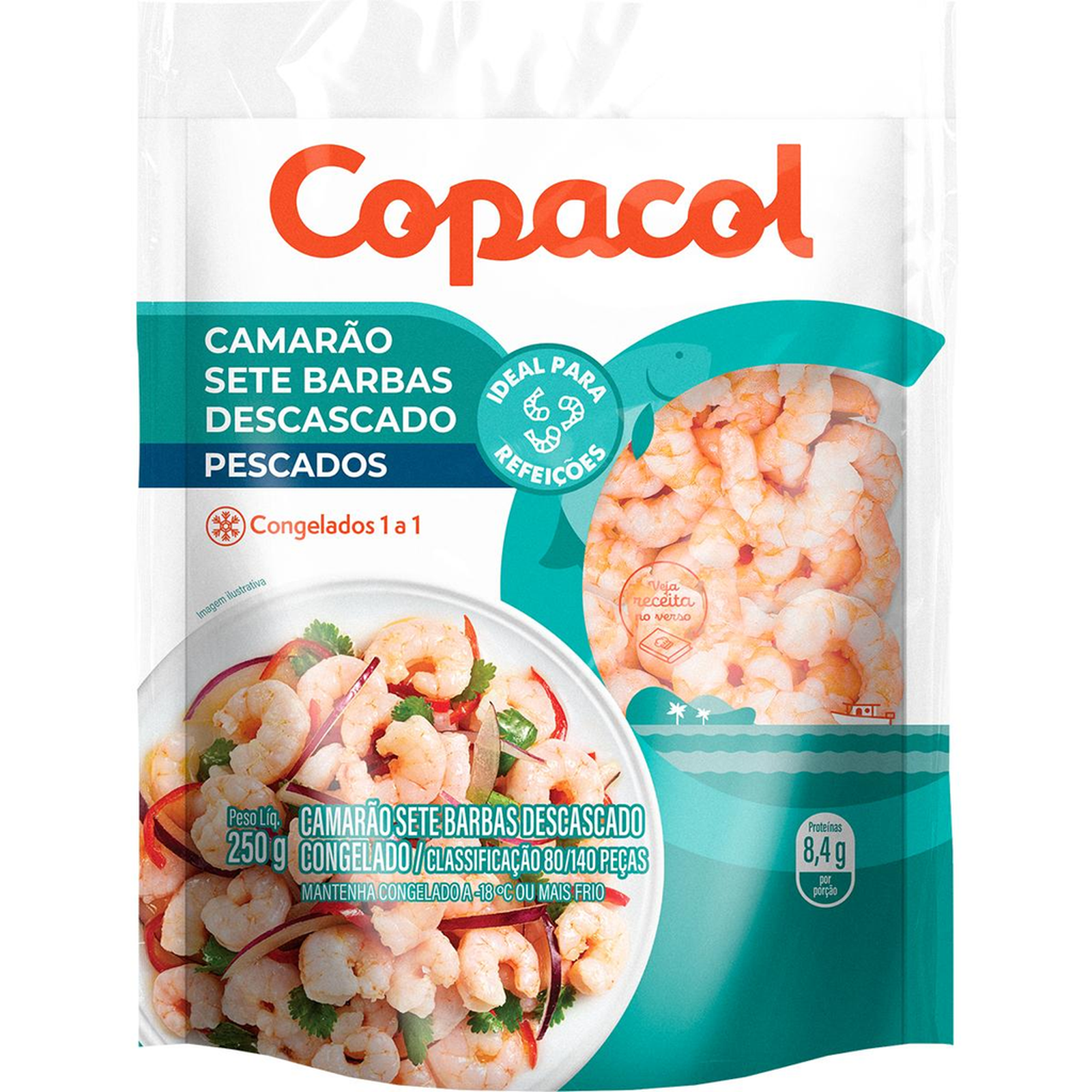 Camarão Copacol 250g - Sete Barbas - Iqf | Condor