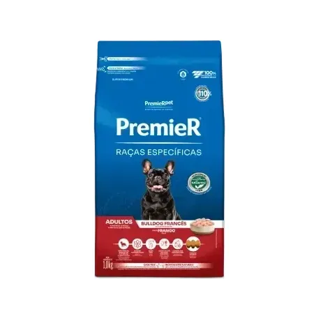 Ração Premier Raças Específicas Bulldog Francês Adultos Frango 1 kg