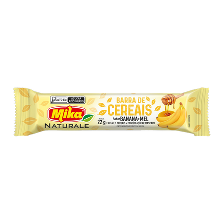 BARRA DE CEREAL MIKA BANANA E MEL 22G