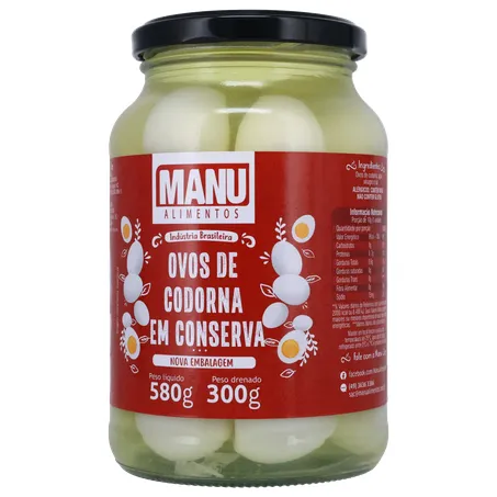 Ovos de codorna manu 300g 360-2