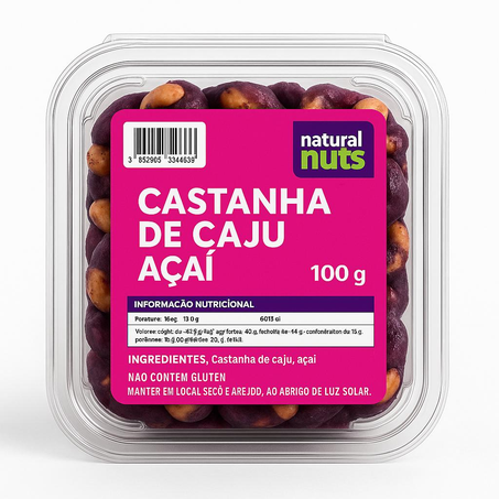 Castanha de Caju Açaí Natural Nuts 100G