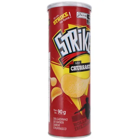 SALGADINHO BATATA STRIKE CHURRASCO POTE 90G 360-34