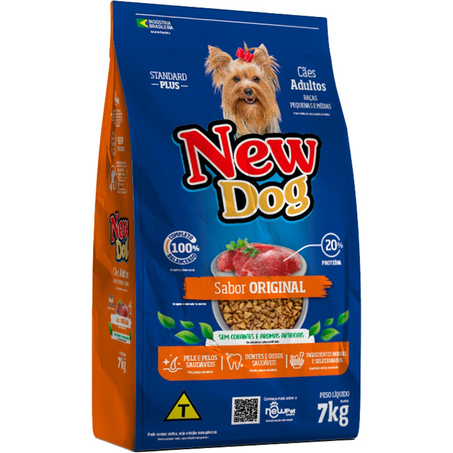 Ração para Cães New Dog 7kg - Adulto - Raças Pequenas