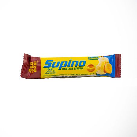 BARRA DE BANANA E COM CHOCO BRANCO ZERO SUPINO 24G BANANA BRASIL