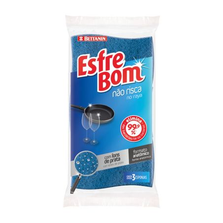 Esponja limpa teflon pedra azul